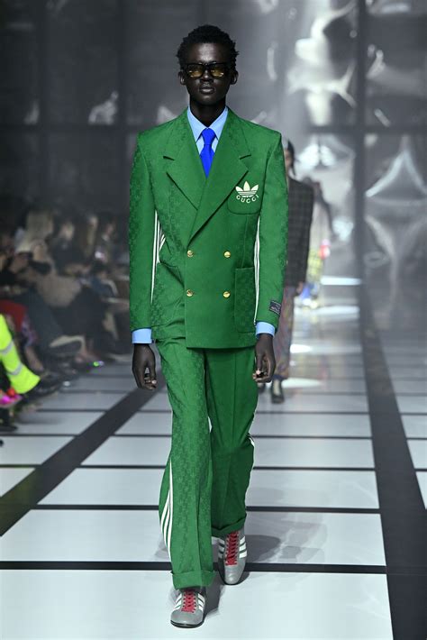 gucci green velvet suit.